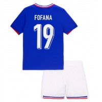 Frankreich Youssouf Fofana #19 Fußballbekleidung Heimtrikot Kinder EM 2024 Kurzarm (+ kurze hosen)